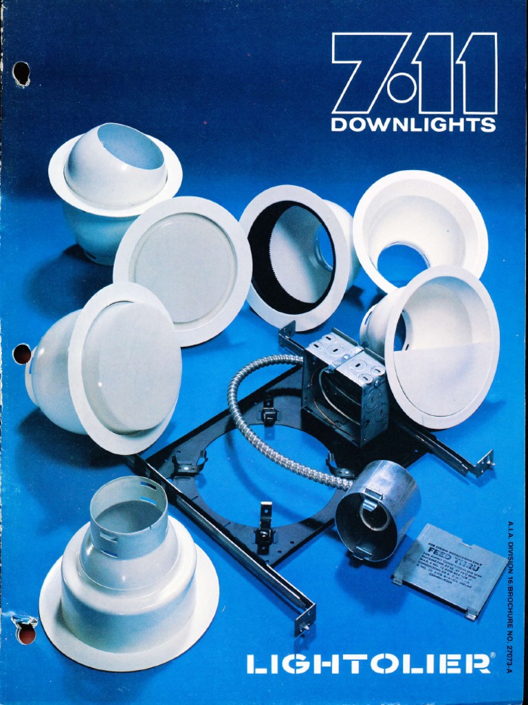 Lightolier Lytecaster 711 Downlights Brochure 1980 Building