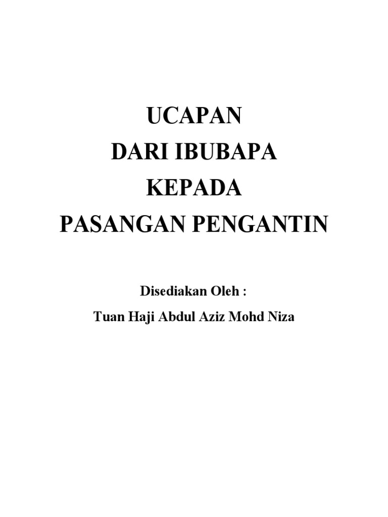 Contoh Surat Terima Kasih Bapa Pengantin Kepada Tetamu