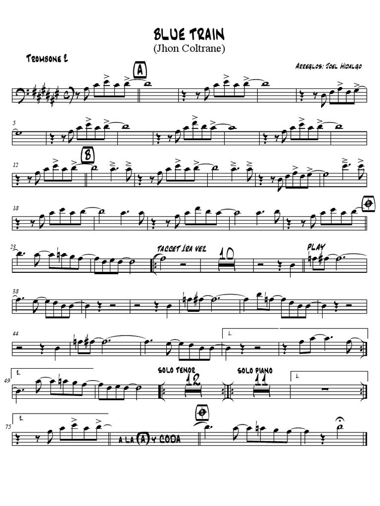 BLUE TRAIN - Trombone 2 PDF | PDF