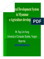 Agricultural Development System in Myanmar E-Agriculture Development Myanmar ING 2nd Camp Nay Linn Aung