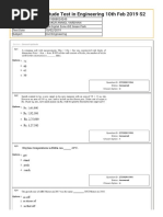Graduate Aptitude Test in Engineering 10th Feb 2019 S2