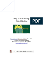 Study Skills Workshop: Critical Thinking: Career Services