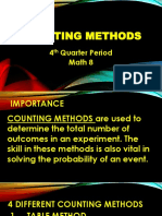Counting Methods: 4 Quarter Period Math 8