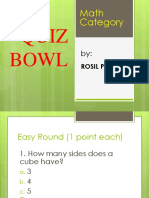Quiz Bowl: Math Category
