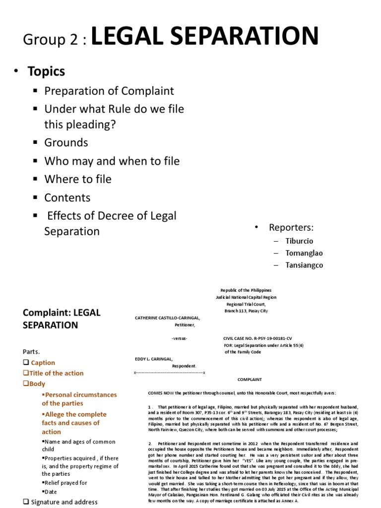 Group 2-Legal Forms | PDF | Complaint | Marriage