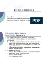 Assembly Line Balancing: Henry C. Co Technology and Operations Management, California Polytechnic and State University