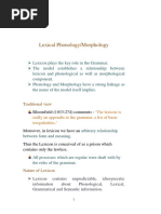 Lexical Morphology 1