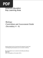 Biology Curriculum and Assessment Guide (Secondary 4 - 6) : Science Education Key Learning Area