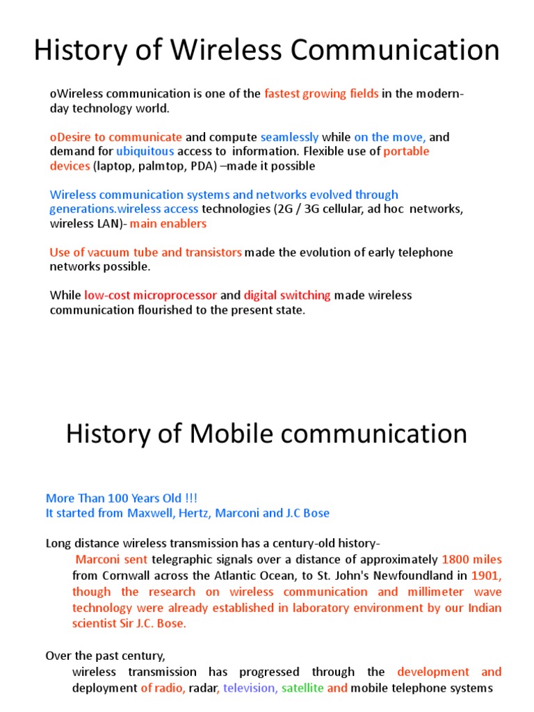 Evolution of Wireless Communication | PDF | Radio | Wireless