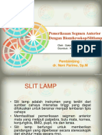 Pemeriksaan Segmen Anterior Dengan Slit Lamp