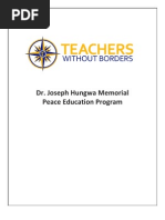 Download COMPLETE PROGRAM Dr Joseph Hungwa Memorial Peace Education Program Parts 1-6 by Teachers Without Borders SN40571872 doc pdf