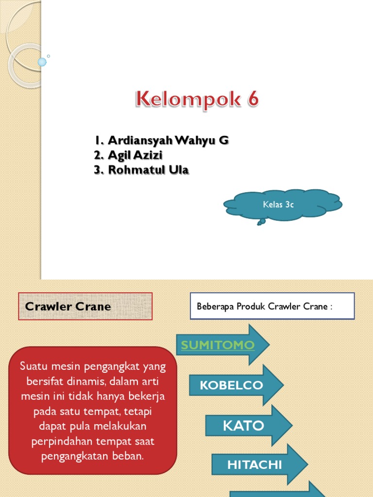 Spesifikasi dan Fungsi Crawler Crane | PDF