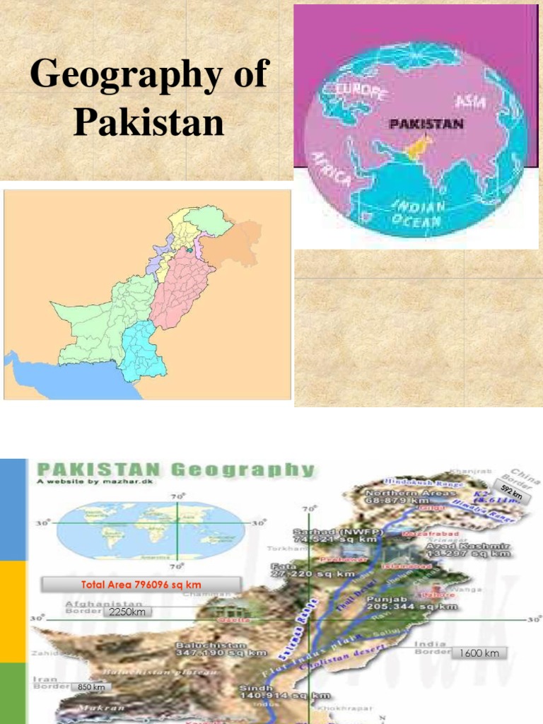 Geography of Pakistan PDF Indus River Federally Administered