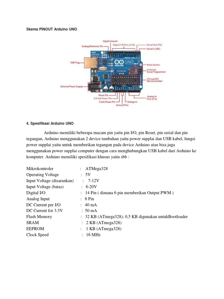 Skema Pinout Arduino UNO R3 | PDF