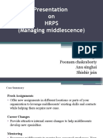 Presentation On Hrps (Managing Middlescence) : By: Gagan Singh Poonam Chakraborty Anu Singhai Shishir Jain