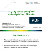 Presentation. Aligning Carbon Pricing With National Priorities- Saadullah Ayaz