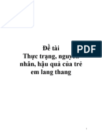 (123doc) Tai Lieu de Tai Thuc Trang Nguyen Nhan Hau Qua Cua Tre em Lang Thang