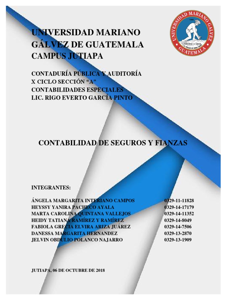 Contabilidad de Seguros y Fianzas | PDF | normas internacionales de ...