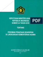 KMA 44 Tahun 2010 Tetang Pedoman Kearsipan PDF