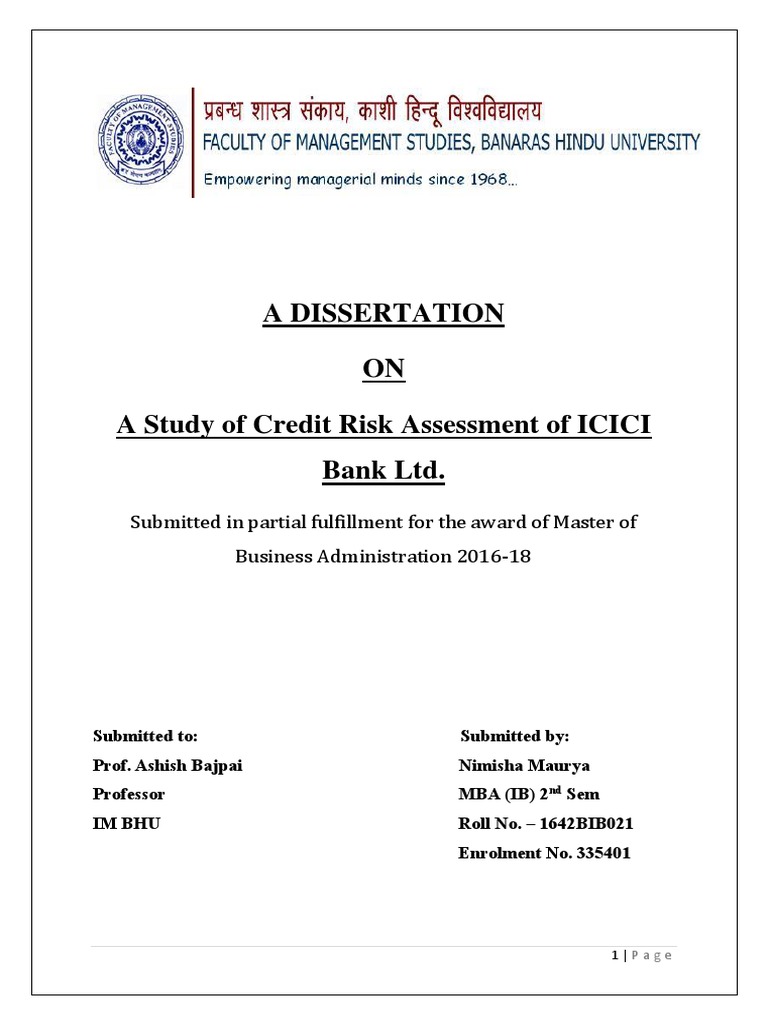 dissertation credit risk