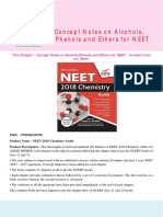 Disha Publication Concept Notes On Alcohols Phenols and Ethers For NEET. CB1198675309 PDF