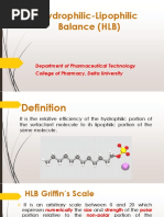 Physical Pharmacy_Hydrophilic-Lipophilic Balance