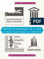 Master Pedagogía de la Voz