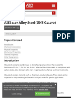 Aisi 4147 Alloy Steel (Uns g41470)