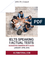 Latest - IELTS SPEAKING AND ACTUAL TESTS - JANUARY-APRIL 2019 PDF