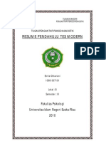 Resume Pendahulu Tes Modern