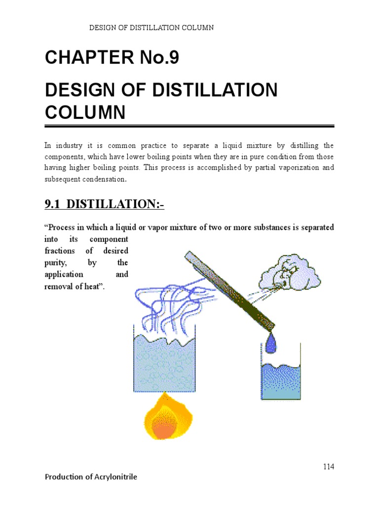 Chapter No.9 Design of Distillation Column | PDF | Distillation ...