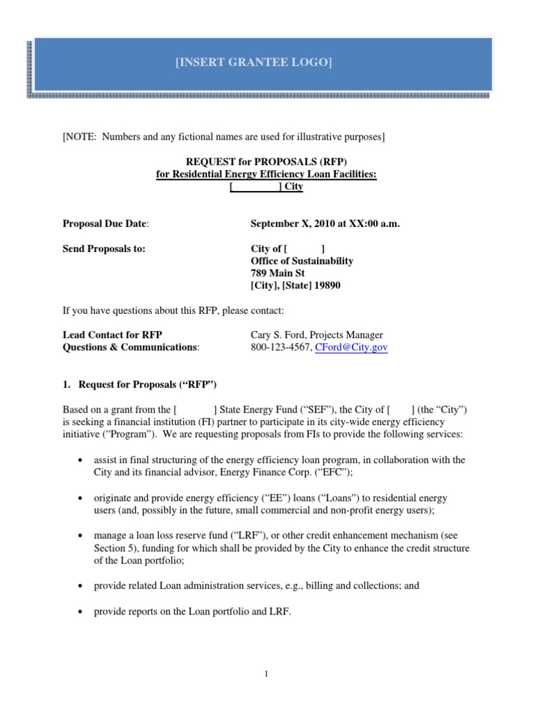 Financial Institution RFP Template | PDF | Loans | Mortgage Loan