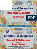 Certificate of Recognition: John Mark L. Alberto