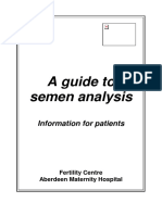 A Guide To Semen Analysis: Information For Patients