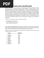 Developed Country HDI Ranking