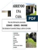 Arriendo Una Casa Afiche