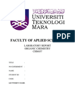 Organic Chem Lab Report CHM457