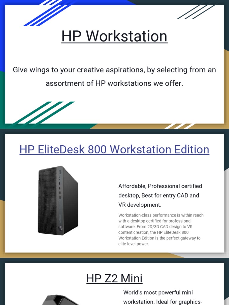 HP Workstations for CAD and 3D Design | PDF | Workstation | 3 D ...