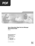 Cisco Subscriber Edge Services Manager Web Portals Guide: SESM 3.3