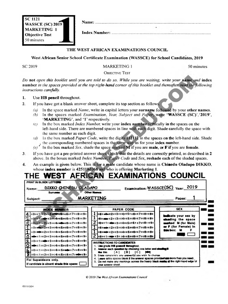 WAEC Marketing Past Questions and Answers PDF Free Download Retail