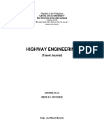 Highway Engineering: (Travel Journal)