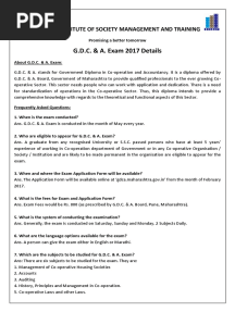 GDC A Exam Coaching Classes PDF