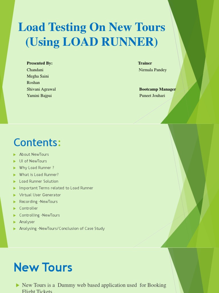Load Testing with Load Runner on New Tours | PDF | Application Software ...