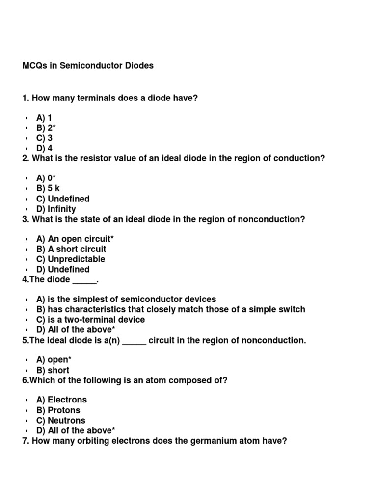 Mcq Elex Boylestad Docx Bipolar Junction Transistor Diode