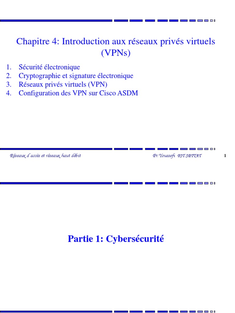 Cours Chap4 VPN PDF | PDF | Sécurité de la couche de transport | Réseau ...