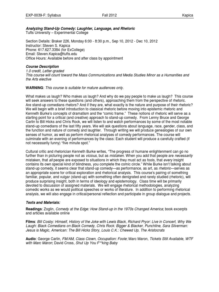 Analyzing Stand-Up Comedy Laughter Langu PDF | PDF | Stand Up Comedy ...