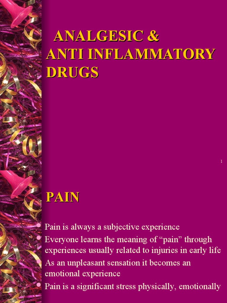 Analgesic & Anti Inflammatory Drugs | PDF | Nonsteroidal Anti ...