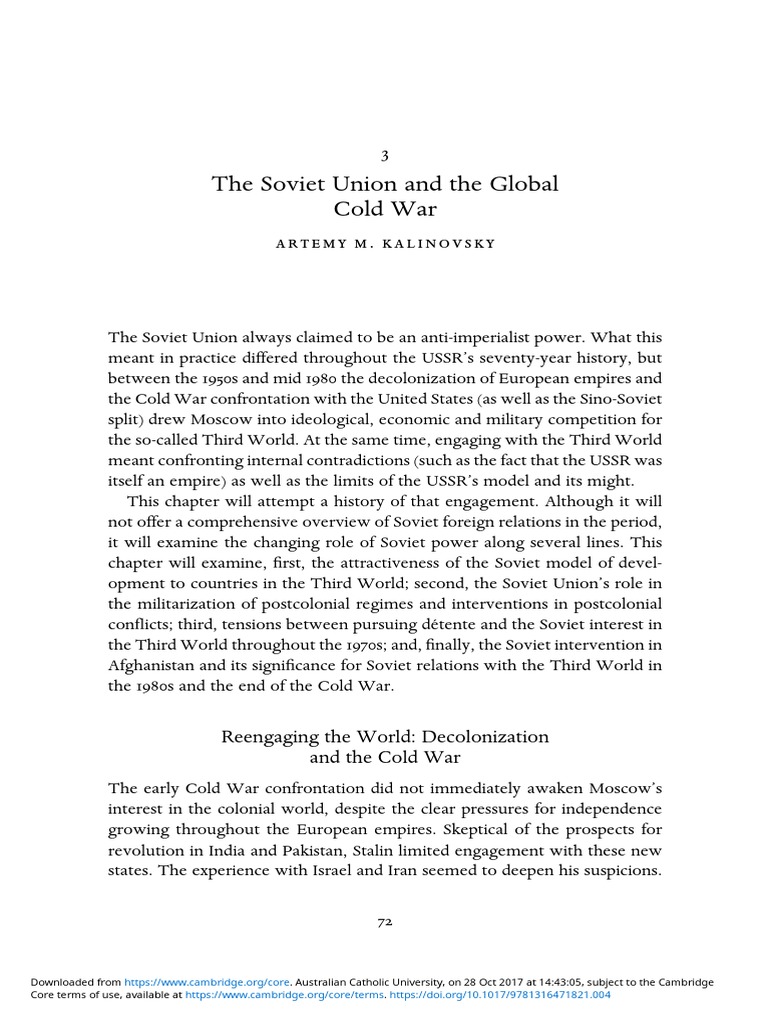 4 - Kalinovsky2017 | PDF | Soviet Union | World Politics