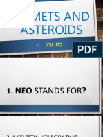 Comets and Asteroid Quiz