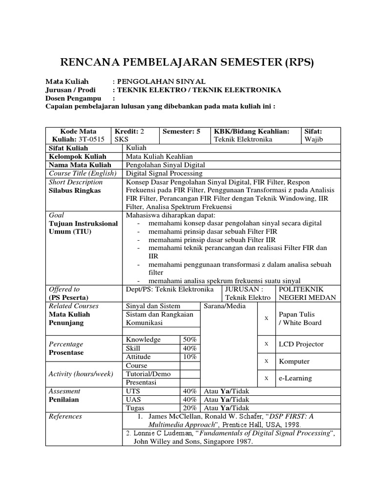 Digital Signal Processing Fundamentals PDF